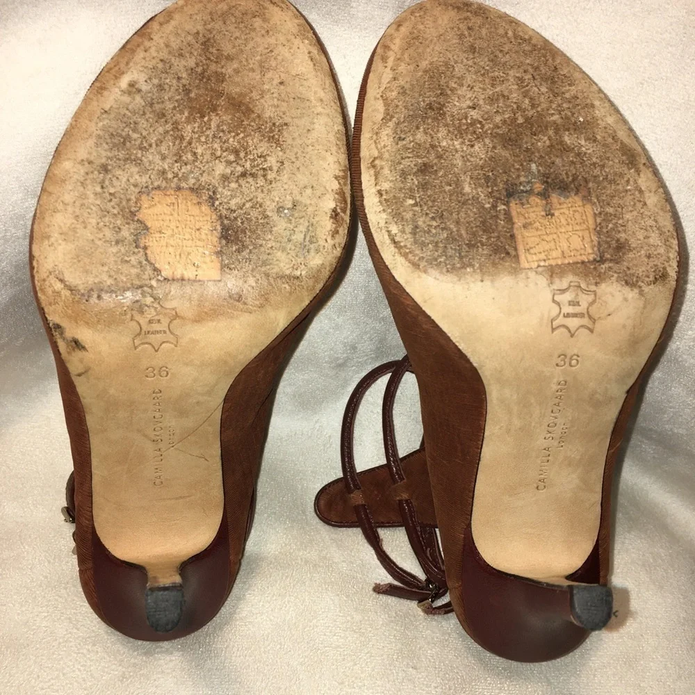 Camilla Skovgaard Leather Strap Heels - Picture 8 of 8